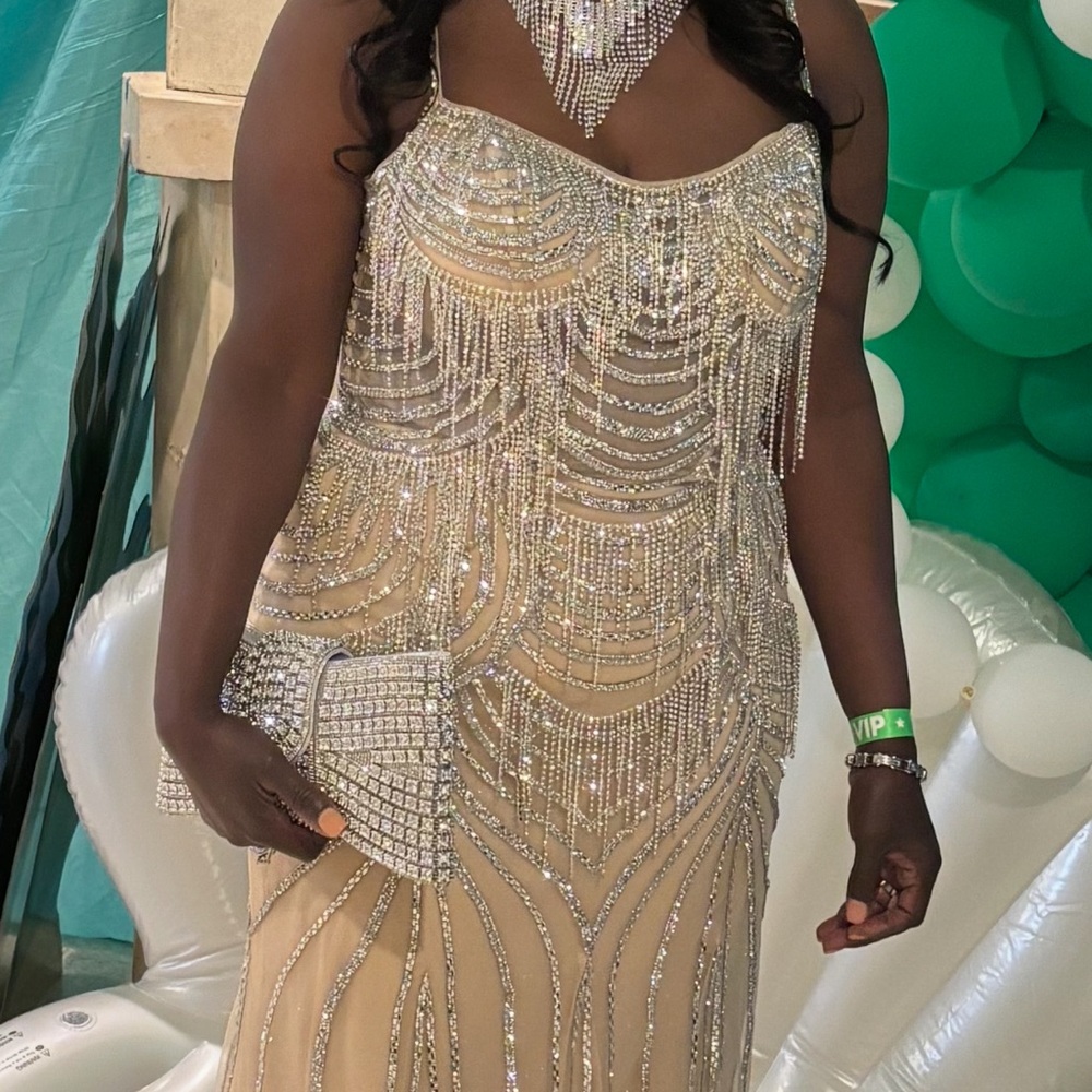 Rhinestone Tassel Prom/Special Occasion Dress